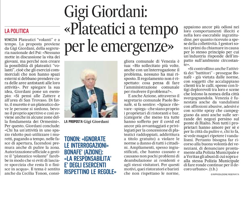 2022-05-24 il gazzettino Azione responsabilità chiare per il decoro urbano