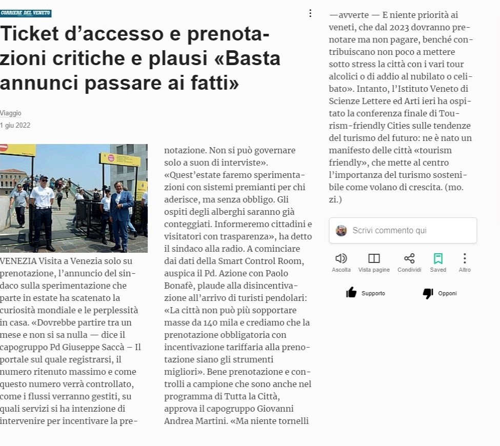 2022-06-01 corriere veneto ticket di ingresso