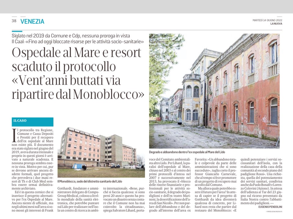 2022-06-14 Nuova Venezia Futuro Ospedale al mare
