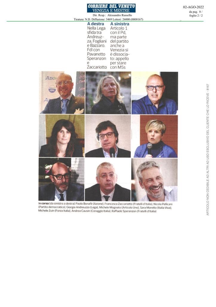 Corriere Veneto - candidature