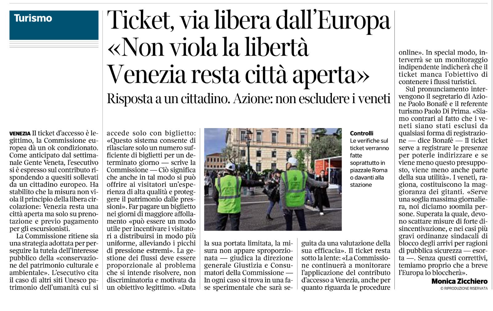 Ticket di ingresso: Nullaosta condizionato dall’Unione Europea
