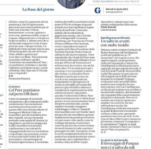 2023-04-11 Gazzettino perchè dico si al porto Off shore