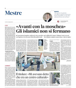 2023-05-17 Gazzettino Avanti con la moschea - gli islamici non si fermano
