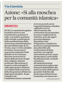 2024-07-18 Gazzettino - Moschea perchè si