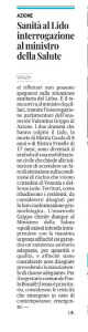 2024-09-14 Nuova Venezia Interrogazione su Sanità Lido2