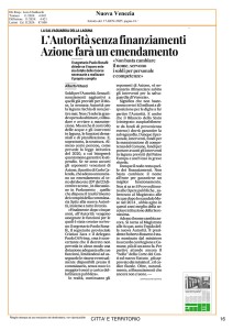 2025-01-17 Nuova Venezia - Autorità_della_laguna_senza_finaziamenti_emendamento_di_azione