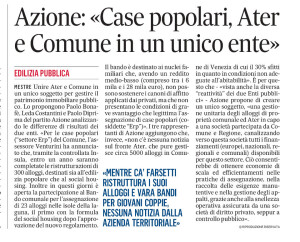 2025-02-07 Gazzettino azione proposta di gestire le case pubbliche da un unico ente