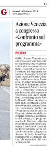 2025-02-14 Gazzettino Azione a Congresso - confronto sul programma