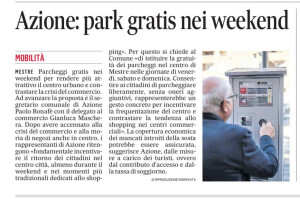 2025-04-26 Gazzettino Azione parck gratis nei weekand