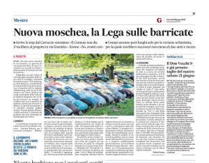 2025-05-09 Gazzettino MOSCHEA A MESTRE ORA È UFFICIALE, LA PROPOSTA DI AZIONE DIVENTA REALTÀ
