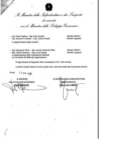 lettera di nomina Comm Raccomandatari Marittimi CCIAA Venezia pag 1
